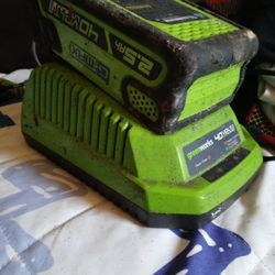 Greenworks 40-Volt Max 2.5 Ah Rechargeable Lithium Ion (Li-Ion) Cordless Power Equipment Battery

& Charger