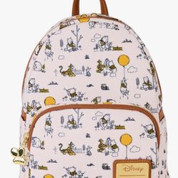Loungefly Disney Winnie the Pooh Canvas Mini Backpack & Wallet