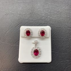 925 Sterling Silver Earrings And Pendant Set Available On Special Sale 