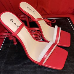 Red Strappy Heels