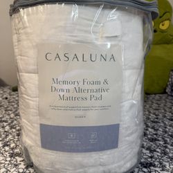 Casaluna Queen Memory Foam Mattress Pad - New