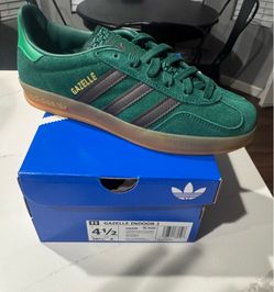 Adidas Green Gazelle Indoor Sneakers Size 4.5