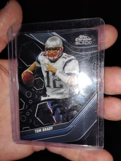 Tom Brady Signed Patriots football card Perfect Condition