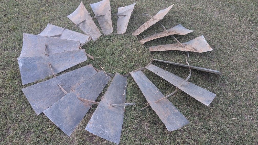 Old Windmill Blades 7 Ft Diameter