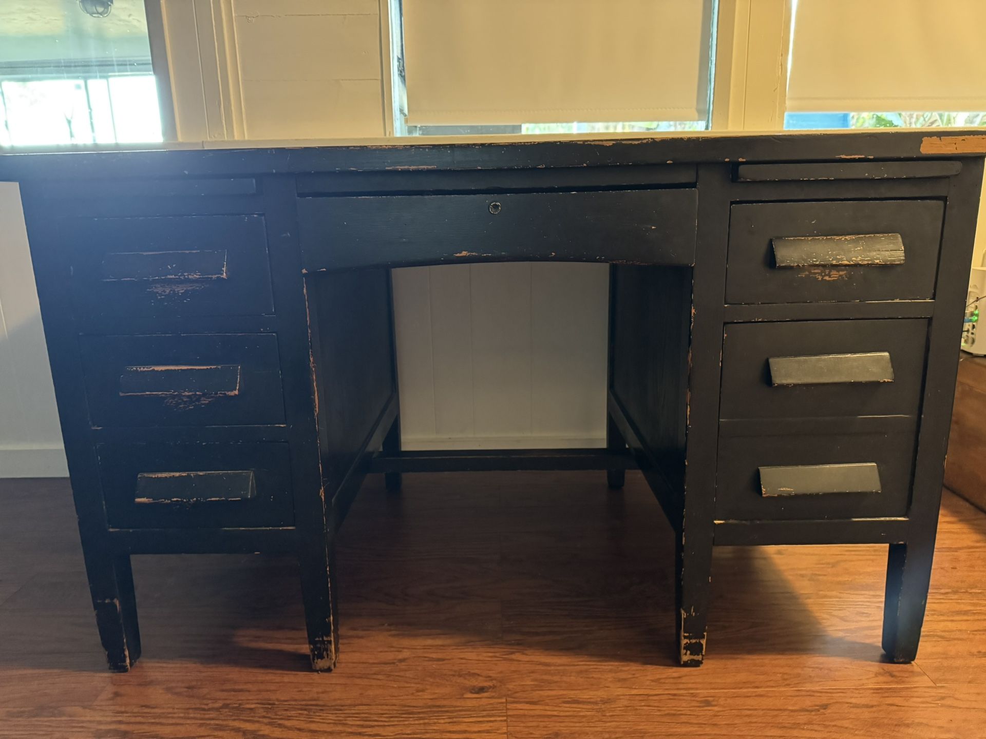 Mid Century Rare Teacher's Desk - Solid Wood
