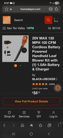 Black Decker electric blower