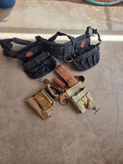 Klein electrical tool belts with suspenders