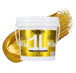 MEEDEN Metallic Gold Acrylic Paint: 1L /33.8 Oz Heavy Body Gold Leaf Paints For Canvas Crafts Paintings