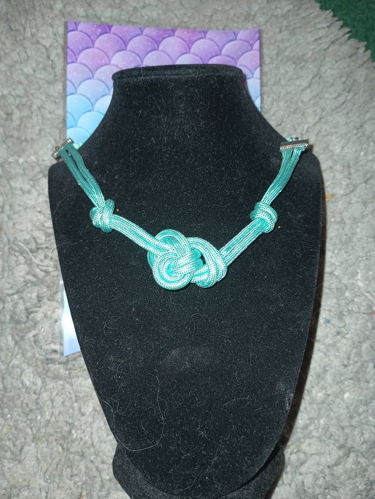 Knotted Cord Necklace.