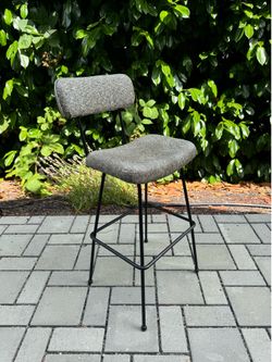 Mid-Century Modern Iron Metal Bar Stool Kitchen Shop WeMac Industries Vintage MCM