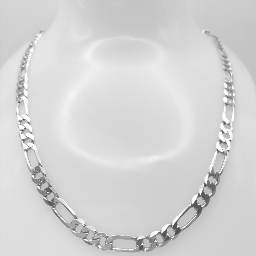 Figaro Sterling Silver Chain 5mm Solid Figaro Chain 