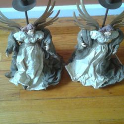 Beautiful Fabric Candle Holders Angels