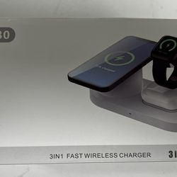 3-In-1 Fast Charger for Phone + Watch + Airpods