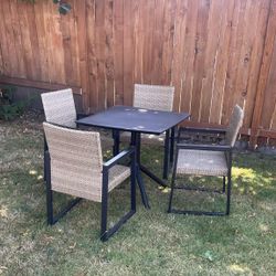 ALL WEATHER EXTERIOR/INTERIOR CHAIRS AND TABLE