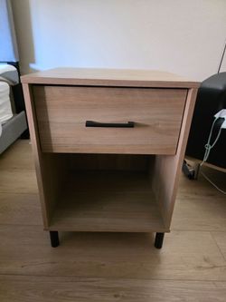 Natural wood night stand