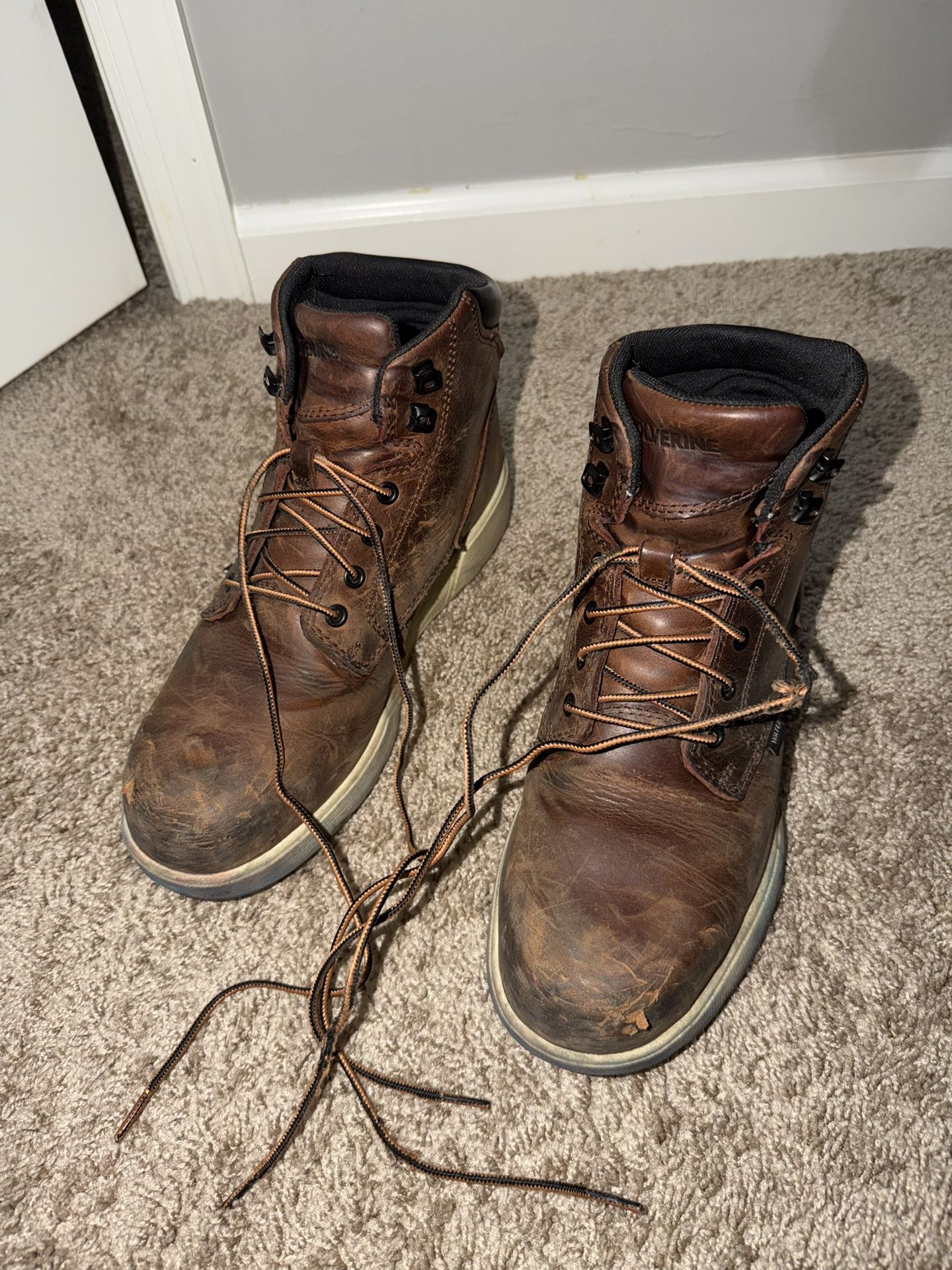 Wolverine DuraShocks Waterproof Leather Work Boots (Men’s 9EW / UK 8 / EUR 42)