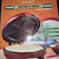 Brentwood Just For Fun Quesadilla Maker Non-Stick 6 Slice Electric Cooker