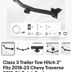 Hitch W/Hardware, NEW, 18-23’ Chevy Traverse/Buick Enclave.
