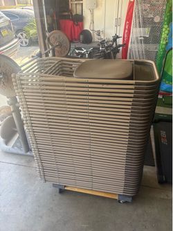 30 folding chairs. Brown. Great shape.