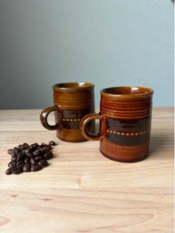Rare Vintage Deco Helsingborg Sweden Espresso Cups - Set of 2