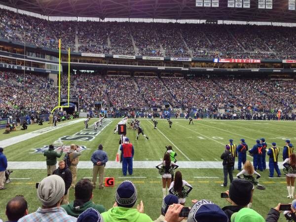 Seahawks vs. Minnesota Vikings (Section 113, Row D, only 4 rows from the field!)