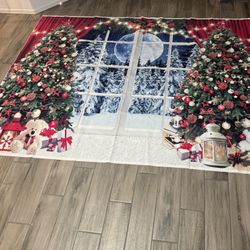8X6FT Christmas Backdrop Christmas Window Backdrop 