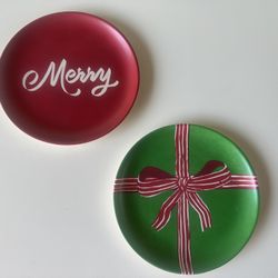 Threshold Target Melamine Christmas Plate Plates Set Of Two