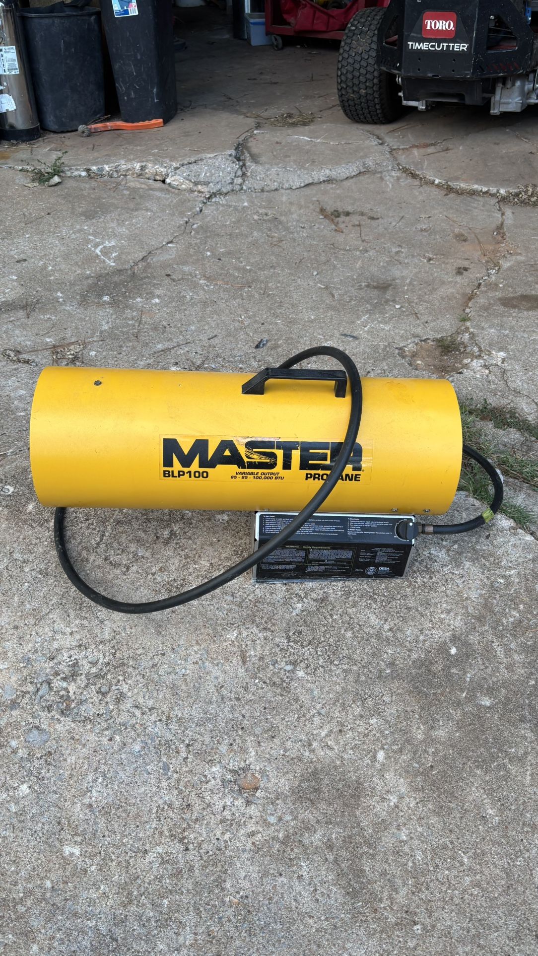 MASTER BLP100 PROPANE HEATER