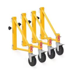 956# 4-Pack Scaffold Outriggers, 1000 lbs Total Load Capacity Baker-Style Scaffolding Accessory with Swivel Casters, Carbon Steel Scaffold Wheel Syste