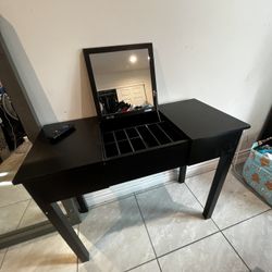 Black Makeup Vanity Desk
