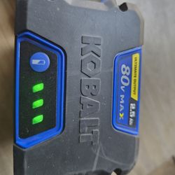 Kobalt 80v 2.5 Ah MAX Battery And Charger