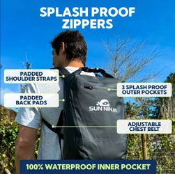 SUN NINJA 🥷 New Drybag/Backpack Waterproof🎒⛱️🌨