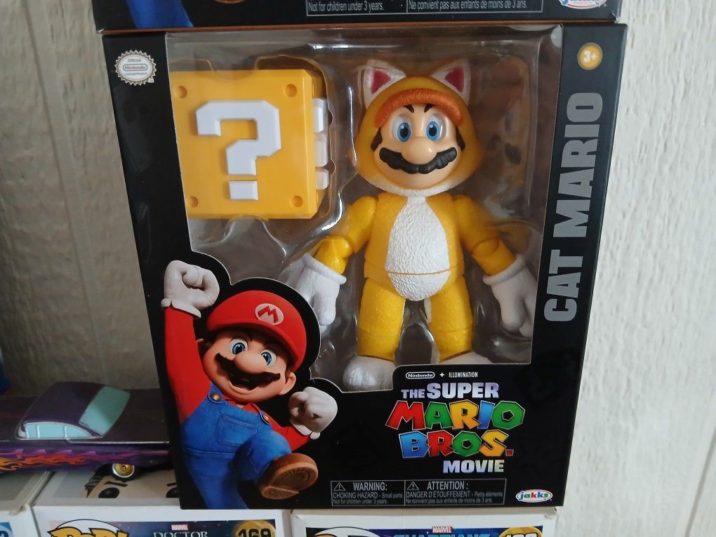 Jakks Pacific Super Mario Bros Movie Cat Mario 5 Inch Figure (New In Box)