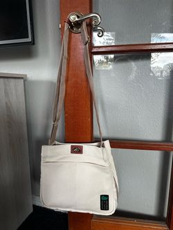 Dooney and Bourke Cream Canvas Crossbody 24