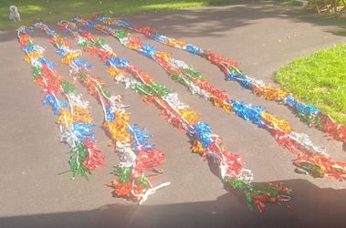 Multicolor Metallic Tinsel Garland Set