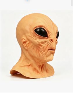 Alien Mask Halloween Costume - Realistic Latex Headpiece for Adults