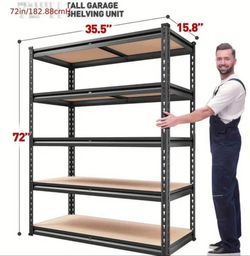 Garage shelves brand new in the box! 72 inch tall