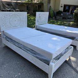 Ashley Twin Beds With Box Spring And Mattress