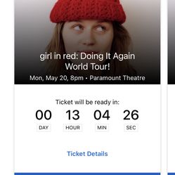 GIRL IN RED tickets! 