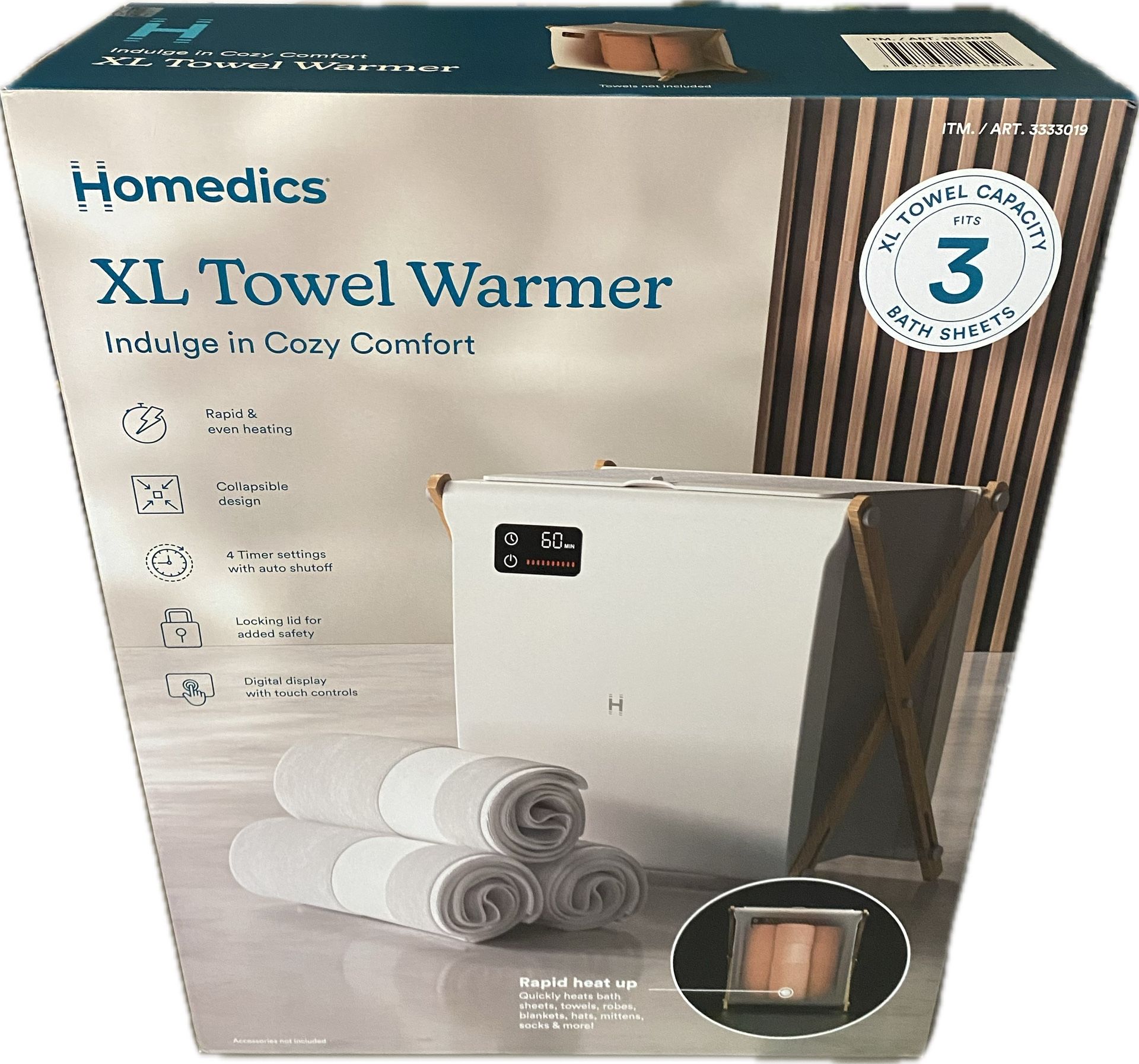 Homedics XL Towel Warmer, Luxe Spa Edition Item (contact info removed)