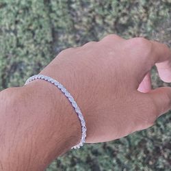 Rope Chain Bracelet Silver