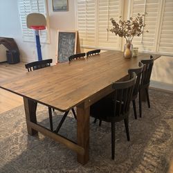 8’ Solid Pine dining table