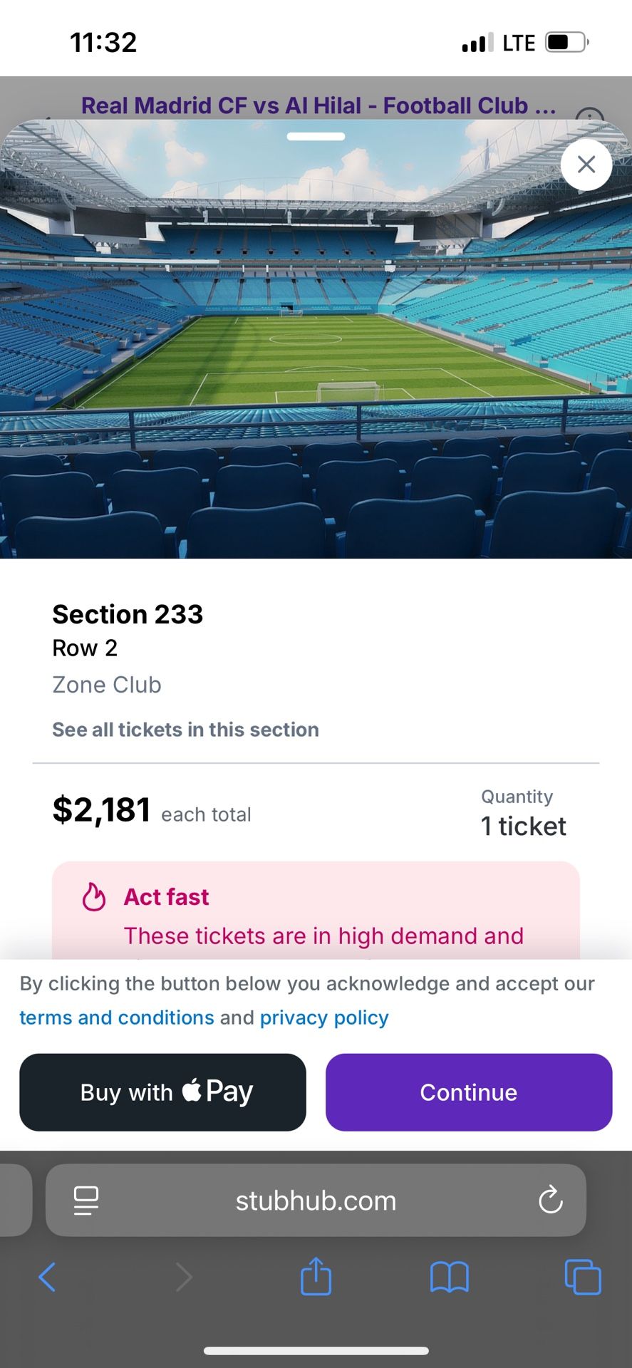 Ticket For New Club World Cup