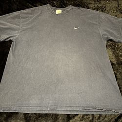 Mens 2XL Y2K Nike Swoosh Navy Blue Tshirt