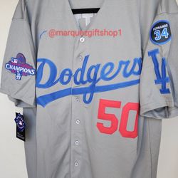 Men's Mookie Betts Dodgers WS Jerseys (2XL)