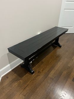 Wooden Black Bench