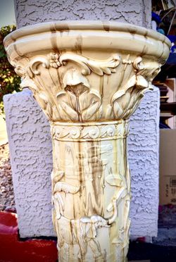 Gorgeous Column pedestal ceramic resin reinforced H32xW14.5 inch