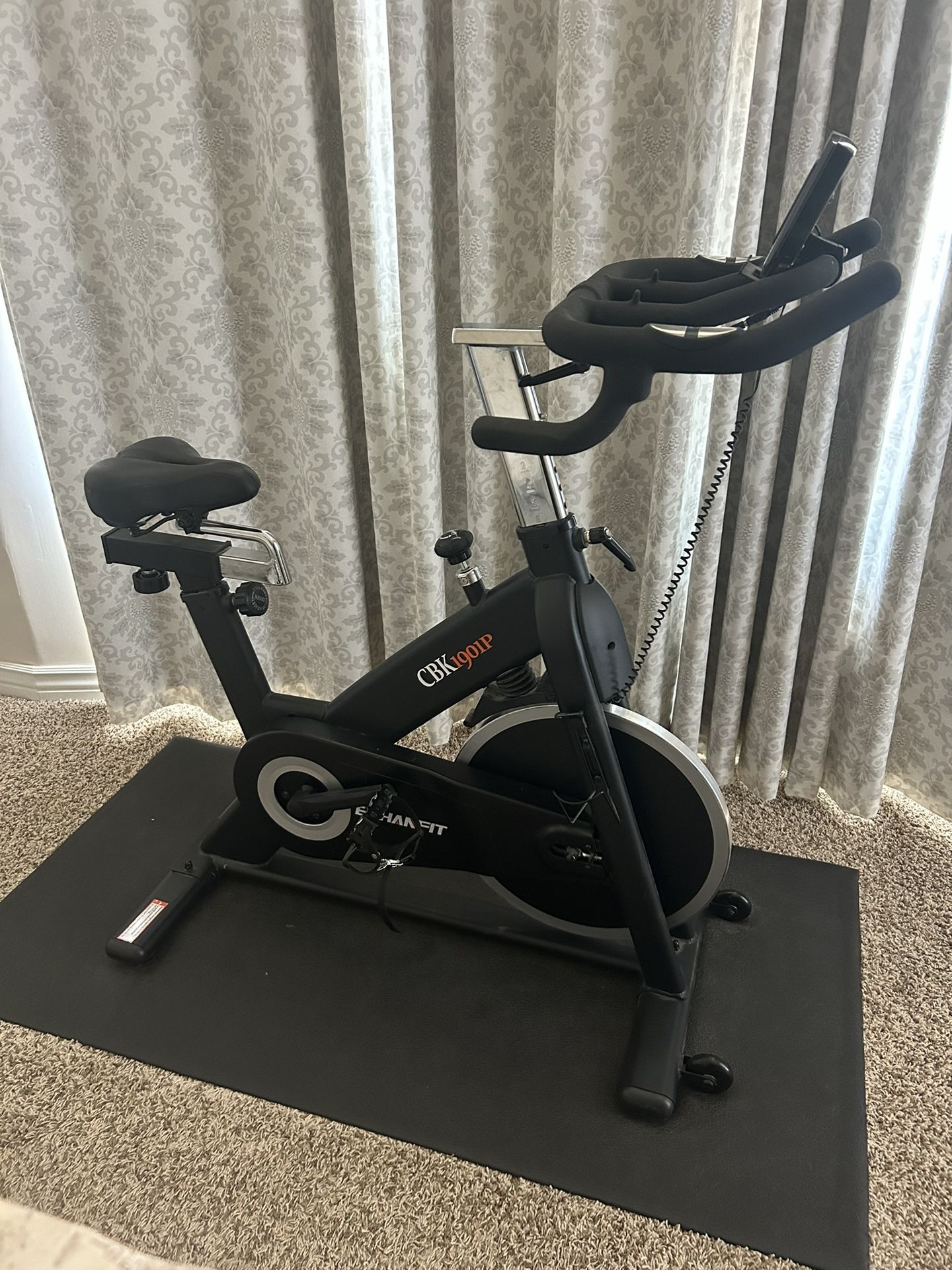 Echanfit Exercise Bike With Exercise Mat