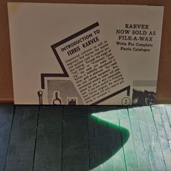 Vintage Karvex File-A-Wax Advertisement Print
