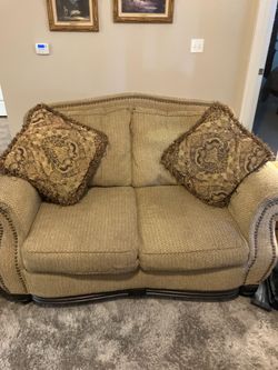 Love seat with ottoman